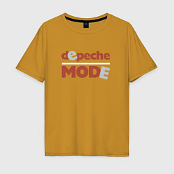 Футболка оверсайз мужская Depeche Mode - Reward era, цвет: горчичный