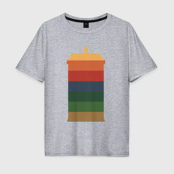 Футболка оверсайз мужская Tardis colors, цвет: меланж