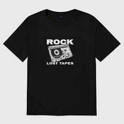 Футболка оверсайз мужская Rock lost tapes, цвет: черный