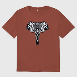 Мужская футболка оверсайз Ethnic elephant