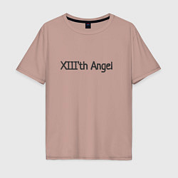 Футболка оверсайз мужская XIIIth angel, цвет: пыльно-розовый