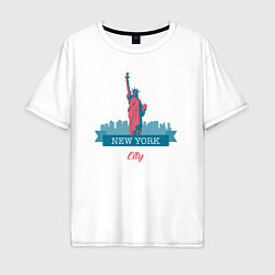 Мужская футболка оверсайз Статуя Свободы в Нью-Йорке
