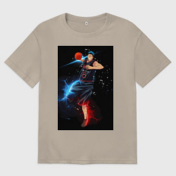 Футболка оверсайз мужская Баскетбол Куроко Дайки Аоминэ, цвет: миндальный