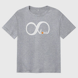 Футболка оверсайз мужская Бесконечная баскетбольная любовь, цвет: меланж