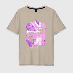 Мужская футболка оверсайз Pink tardis