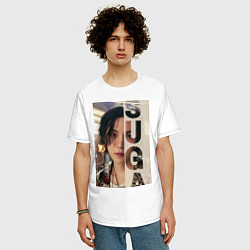 Футболка оверсайз мужская Agust D, цвет: белый — фото 2