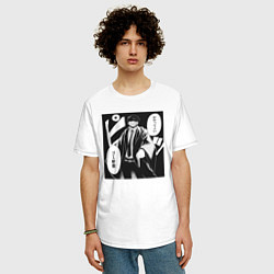 Футболка оверсайз мужская Мэш Бёрндэд, цвет: белый — фото 2