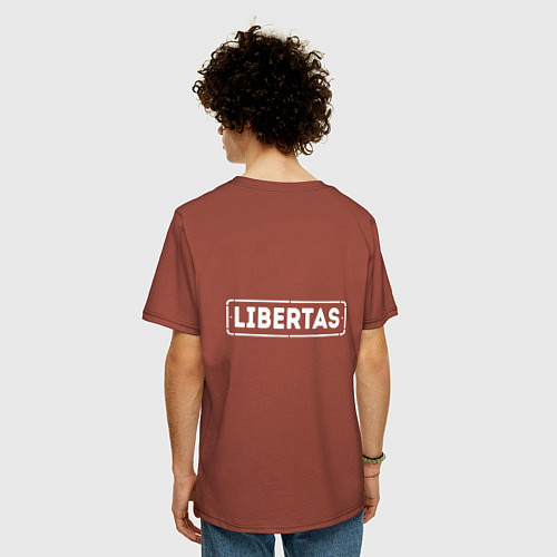 Мужская футболка оверсайз Поршни делают меня свободным club unit 2 / Кирпичный – фото 4