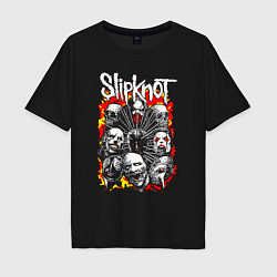 Мужская футболка оверсайз Slipknot rock band