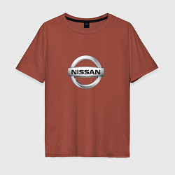 Мужская футболка оверсайз Nissan logo