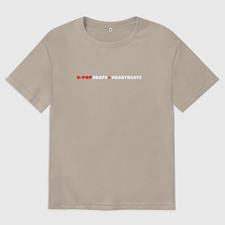 Мужская футболка оверсайз К-поп сердцебиение любовь к k-pop