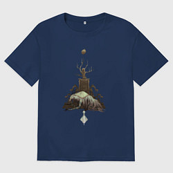 Футболка оверсайз мужская Bloodborne - Викарий Амелия, цвет: тёмно-синий