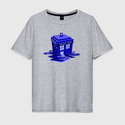 Футболка оверсайз мужская Tardis ink, цвет: меланж