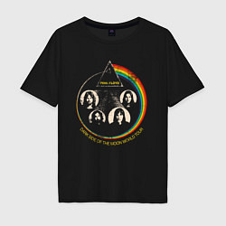 Футболка оверсайз мужская Pink Floyd rock, цвет: черный