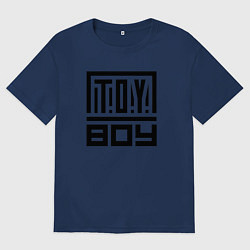 Футболка оверсайз мужская TOY - Official merch, цвет: тёмно-синий