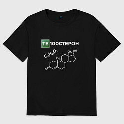 Футболка оверсайз мужская Те100стерон, цвет: черный