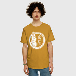 Футболка оверсайз мужская Международная федерация - тхэквондо, цвет: горчичный — фото 2