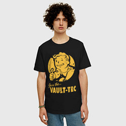 Футболка оверсайз мужская Vault boy like print, цвет: черный — фото 2