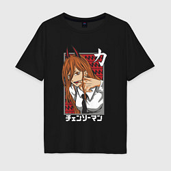 Футболка оверсайз мужская Power anime, цвет: черный