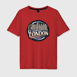 Футболка оверсайз мужская City London, цвет: красный