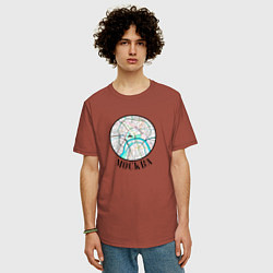 Футболка оверсайз мужская Центр Москвы, цвет: кирпичный — фото 2