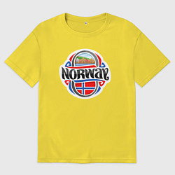 Футболка оверсайз мужская Norway, цвет: желтый