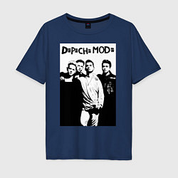 Футболка оверсайз мужская Depeche mode all, цвет: тёмно-синий