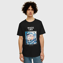Футболка оверсайз мужская White Lies - Big TV new merch, цвет: черный — фото 2