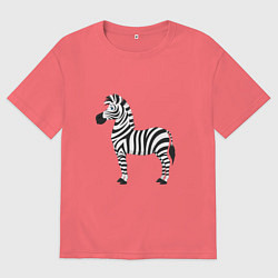 Мужская футболка оверсайз Хорошая веселая зебра