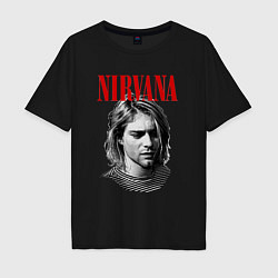 Футболка оверсайз мужская Nirvana kurt donald cobain, цвет: черный