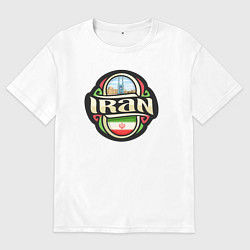 Футболка оверсайз мужская Iran, цвет: белый