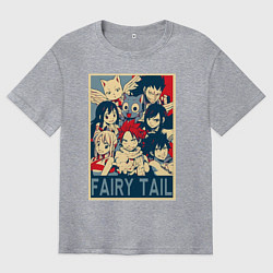 Футболка оверсайз мужская Хвост Феи Эрза Скарлет Нацу Драгнил, цвет: меланж