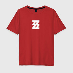 Футболка оверсайз мужская Zenless Zone Zero logotype, цвет: красный