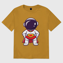 Футболка оверсайз мужская Super spaceman, цвет: горчичный