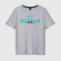 Мужская футболка оверсайз Once human logo