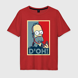 Мужская футболка оверсайз Homer with donut