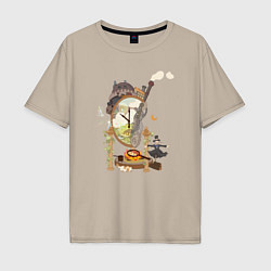 Мужская футболка оверсайз Ходячий замок: Studio Ghibli