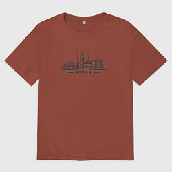 Футболка оверсайз мужская Город Дублин, цвет: кирпичный