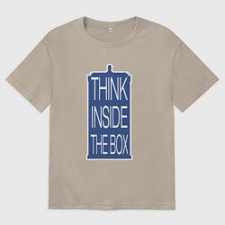 Мужская футболка оверсайз Think inside the box
