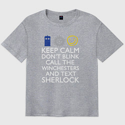 Футболка оверсайз мужская Doctor Sherlock, цвет: меланж