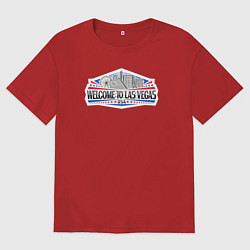 Футболка оверсайз мужская Добро пожаловать в Лас-Вегас, цвет: красный