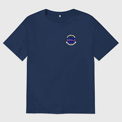 Футболка оверсайз мужская BSAA, цвет: тёмно-синий