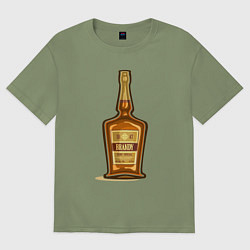 Мужская футболка оверсайз Brandy bottle
