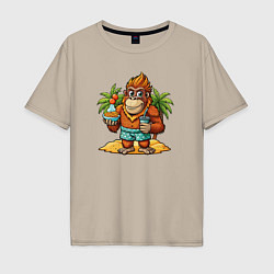 Мужская футболка оверсайз Орангутанг на отдыхе
