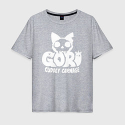 Футболка оверсайз мужская Goro cuddly carnage logo, цвет: меланж