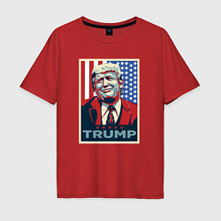 Футболка оверсайз мужская Трамп Дональд, цвет: красный