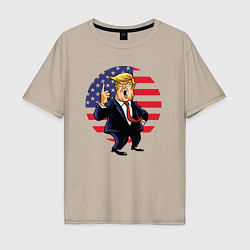 Мужская футболка оверсайз USA - Trump