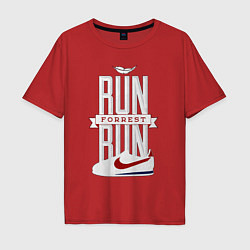 Мужская футболка оверсайз Forrest Gump - run Forrest run