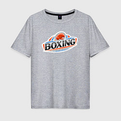 Футболка оверсайз мужская Boxing team, цвет: меланж