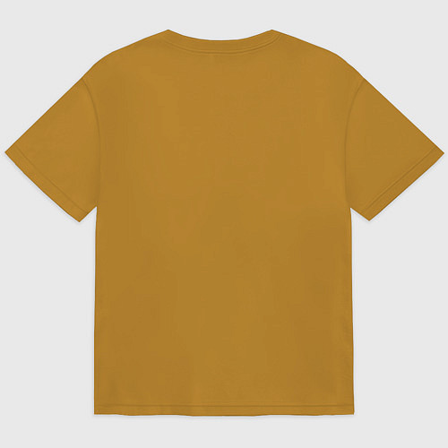 Мужская футболка оверсайз Friendly little lemon / Горчичный – фото 2